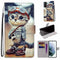 For Samsung Galaxy S22+ 5G Coloured Drawing Cross Texture Horizontal Flip PU Phone Leather Case with Holder & Card Slots & Wallet & Lanyard(Colorful Layer(Leather Shoes Cat)