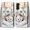 For Samsung Galaxy S22+ 5G Coloured Drawing Cross Texture Horizontal Flip PU Phone Leather Case with Holder & Card Slots & Wallet & Lanyard(Colorful Layer(Big Cat Hugging Kitten)