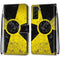 For Samsung Galaxy S22+ 5G Coloured Drawing Cross Texture Horizontal Flip PU Phone Leather Case with Holder & Card Slots & Wallet & Lanyard(Colorful Layer(Yellow and Black Signs)