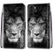 For Samsung Galaxy S22+ 5G Coloured Drawing Cross Texture Horizontal Flip PU Phone Leather Case with Holder & Card Slots & Wallet & Lanyard(Colorful Layer(Black and White Lion Head)