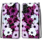 For Samsung Galaxy S22+ 5G Coloured Drawing Cross Texture Horizontal Flip PU Phone Leather Case with Holder & Card Slots & Wallet & Lanyard(Colorful Layer(Chrysanthemum Pink White Purple)