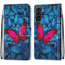 For Samsung Galaxy S22+ 5G Coloured Drawing Cross Texture Horizontal Flip PU Phone Leather Case with Holder & Card Slots & Wallet & Lanyard(Colorful Layer(Big Red Butterfly On Blue)