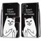 For Samsung Galaxy S22+ 5G Coloured Drawing Cross Texture Horizontal Flip PU Phone Leather Case with Holder & Card Slots & Wallet & Lanyard(Colorful Layer(Middle Finger White Cat)
