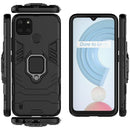 For OPPO Realme C21Y Shockproof PC + TPU Protective Case with Magnetic Ring Holder(Black)