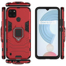 For OPPO Realme C21Y Shockproof PC + TPU Protective Case with Magnetic Ring Holder(Red)