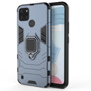 For OPPO Realme C21Y Shockproof PC + TPU Protective Case with Magnetic Ring Holder(Navy Blue)