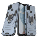 For OPPO Realme C21Y Shockproof PC + TPU Protective Case with Magnetic Ring Holder(Navy Blue)