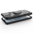 For OPPO Realme C21Y Shockproof PC + TPU Protective Case with Magnetic Ring Holder(Navy Blue)