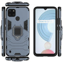 For OPPO Realme C21Y Shockproof PC + TPU Protective Case with Magnetic Ring Holder(Navy Blue)