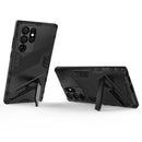 For Samsung Galaxy S22 Ultra 5G Punk Armor 2 in 1 PC + TPU Shockproof Phone Case with Invisible Holder(Black)