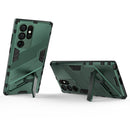 For Samsung Galaxy S22 Ultra 5G Punk Armor 2 in 1 PC + TPU Shockproof Phone Case with Invisible Holder(Green)