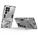 For Samsung Galaxy S22 Ultra 5G Punk Armor 2 in 1 PC + TPU Shockproof Phone Case with Invisible Holder(White)