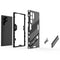 For Samsung Galaxy S22 Ultra 5G Punk Armor 2 in 1 PC + TPU Shockproof Phone Case with Invisible Holder(Light Red)