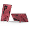 For Samsung Galaxy S22 Ultra 5G Punk Armor 2 in 1 PC + TPU Shockproof Phone Case with Invisible Holder(Light Red)