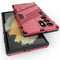 For Samsung Galaxy S22 Ultra 5G Punk Armor 2 in 1 PC + TPU Shockproof Phone Case with Invisible Holder(Light Red)