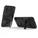 For Samsung Galaxy S22 5G Punk Armor 2 in 1 PC + TPU Shockproof Phone Case with Invisible Holder(Black)