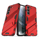 For Samsung Galaxy S22 5G Punk Armor 2 in 1 PC + TPU Shockproof Phone Case with Invisible Holder(Red)
