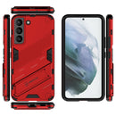 For Samsung Galaxy S22 5G Punk Armor 2 in 1 PC + TPU Shockproof Phone Case with Invisible Holder(Red)