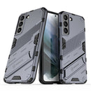 For Samsung Galaxy S22 5G Punk Armor 2 in 1 PC + TPU Shockproof Phone Case with Invisible Holder(Grey)