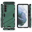For Samsung Galaxy S22 5G Punk Armor 2 in 1 PC + TPU Shockproof Phone Case with Invisible Holder(Green)