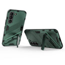 For Samsung Galaxy S22 5G Punk Armor 2 in 1 PC + TPU Shockproof Phone Case with Invisible Holder(Green)