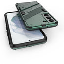 For Samsung Galaxy S22 5G Punk Armor 2 in 1 PC + TPU Shockproof Phone Case with Invisible Holder(Green)
