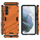 For Samsung Galaxy S22 5G Punk Armor 2 in 1 PC + TPU Shockproof Phone Case with Invisible Holder(Orange)