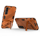 For Samsung Galaxy S22 5G Punk Armor 2 in 1 PC + TPU Shockproof Phone Case with Invisible Holder(Orange)