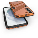 For Samsung Galaxy S22 5G Punk Armor 2 in 1 PC + TPU Shockproof Phone Case with Invisible Holder(Orange)