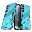 For Samsung Galaxy S22 5G Punk Armor 2 in 1 PC + TPU Shockproof Phone Case with Invisible Holder(Blue)