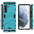 For Samsung Galaxy S22 5G Punk Armor 2 in 1 PC + TPU Shockproof Phone Case with Invisible Holder(Blue)