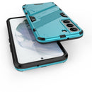 For Samsung Galaxy S22 5G Punk Armor 2 in 1 PC + TPU Shockproof Phone Case with Invisible Holder(Blue)