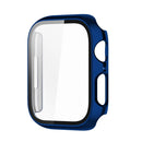 Electroplating Shockproof PC Protective Case with Tempered Glass Film For Apple Watch Series 7 41mm(Starry Blue)