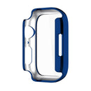 Electroplating Shockproof PC Protective Case with Tempered Glass Film For Apple Watch Series 7 45mm(Starry Blue)