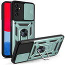 For Samsung Galaxy A13 5G Sliding Camera Cover Design TPU+PC Phone Protective Case(Deep Green)
