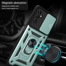 For Samsung Galaxy A13 5G Sliding Camera Cover Design TPU+PC Phone Protective Case(Deep Green)