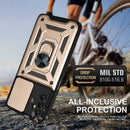 For Samsung Galaxy A13 5G Sliding Camera Cover Design TPU+PC Phone Protective Case(Gold)