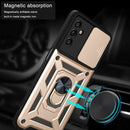 For Samsung Galaxy A13 5G Sliding Camera Cover Design TPU+PC Phone Protective Case(Gold)
