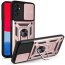 For Samsung Galaxy A13 5G Sliding Camera Cover Design TPU+PC Phone Protective Case(Rose Gold)