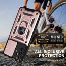 For Samsung Galaxy A13 5G Sliding Camera Cover Design TPU+PC Phone Protective Case(Rose Gold)
