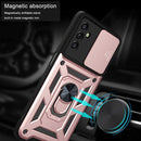 For Samsung Galaxy A13 5G Sliding Camera Cover Design TPU+PC Phone Protective Case(Rose Gold)