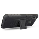 For Galaxy A10s PC + Silicone Back Clip Sliding Sleeve Protective Case(Black)