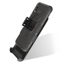 For Galaxy A10s PC + Silicone Back Clip Sliding Sleeve Protective Case(Black)