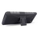 For Galaxy A80 / A90 PC + Silicone Back Clip Sliding Sleeve Protective Case(Black)
