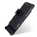 For Galaxy A80 / A90 PC + Silicone Back Clip Sliding Sleeve Protective Case(Black)