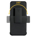 For Galaxy A80 / A90 PC + Silicone Back Clip Sliding Sleeve Protective Case(Black)