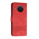 For Nokia X20 Cubic Skin Feel Flip Leather Phone Case(Red)