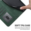 For Nokia X20 Cubic Skin Feel Flip Leather Phone Case(Dark Green)