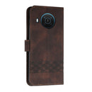 For Nokia X20 Cubic Skin Feel Flip Leather Phone Case(Dark Coffee)