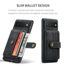 For Google Pixel 6 Pro JEEHOOD RFID Blocking Anti-Theft Wallet Phone Case(Black)